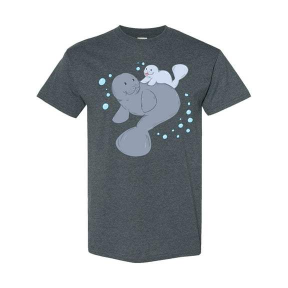 Inktastic Cute Manatees with Bubbles T-Shirt