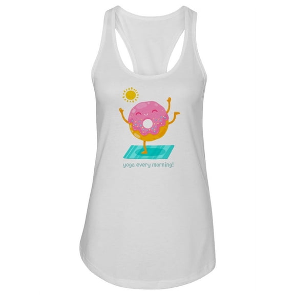 Donut Doing Yoga Tank Women -Image by Shutterstock, Female Medium