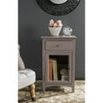 thumbnail image 6 of Safavieh ZIVA ONE DRAWER NIGHTSTAND WITH GLASS CABINET, AMH6630A, 6 of 6