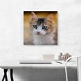 thumbnail image 2 of ARTCANVAS Blue Eyes Cat Home decor Canvas Art Print - Size: 18" x 18" (0.75" Deep), 2 of 9