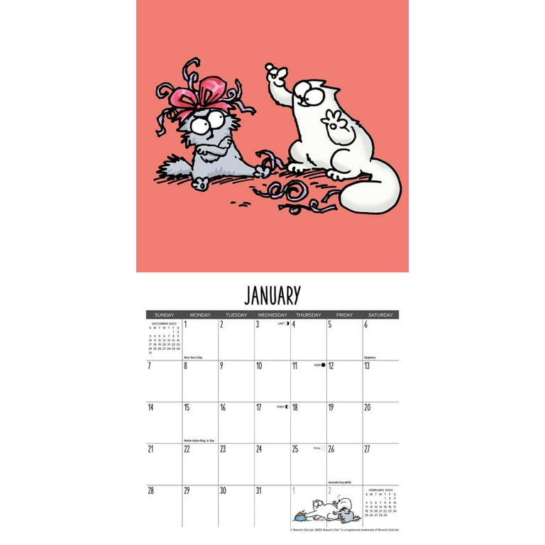 Simon's Cat 2024 7 X 7 Mini Wall Calendar (Other)