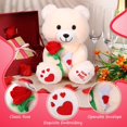 thumbnail image 3 of Peluche Chalyna Bear de 25 cm con peluche rosa para novia, 3 of 7