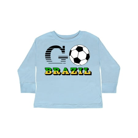 

Inktastic Go Brazil- Soccer Football Gift Toddler Boy or Toddler Girl Long Sleeve T-Shirt