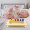 thumbnail image 2 of Montessori Wooden Imbucare Peg Box Baby Toy Control Training, 2 of 8