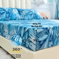 thumbnail image 3 of Floral Printed Sheet Set King Soft Microfiber Botanical Bed Sheets Extra Deep Pocket Pieces, 3 of 5