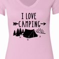 thumbnail image 4 of Inktastic I Love Camping Tent and Trees Women's V-Neck T-Shirt, 4 of 5