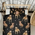thumbnail image 3 of Pitbull Dog and Footprint Duvet Cover and Pillowcase Set for Single Bedding, Bedroom Accessories for Kids Teens, 3 of 5