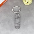 thumbnail image 4 of Moon Keychain Gifts For Women Men Handbag Accessorie Key Chain DIY Handmade Jewelry Stainless Steel Geometric Keyring, 4 of 5