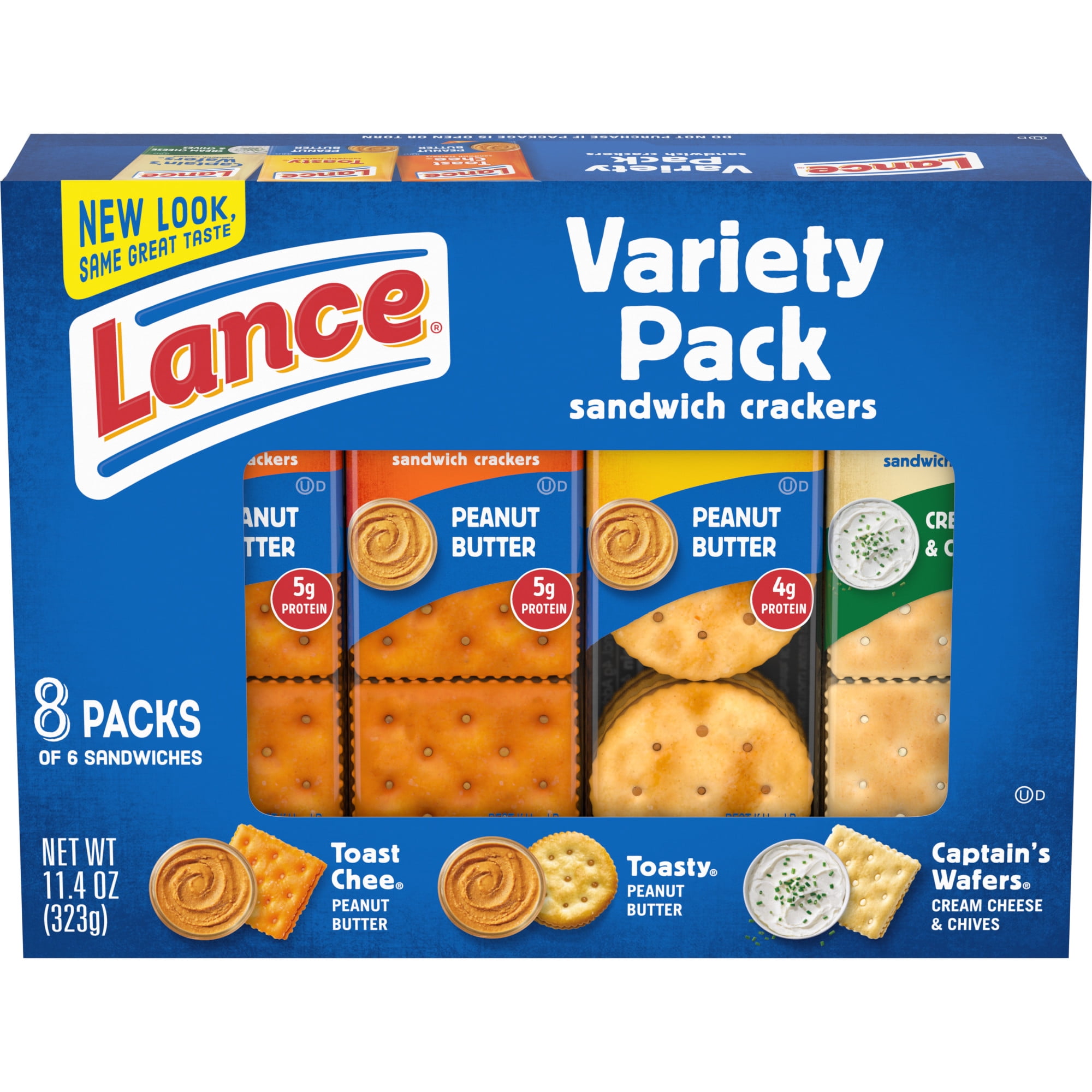 Lance Sandwich Crackers, Variety Pack with ToastChee and Toasty with
