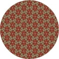 thumbnail image 1 of Ahgly Company Tapis d'Intérieur Lavables en Machine, Ronds, Transitionnels, Peru, Bruns, Ronds de 4', 1 of 7