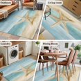 thumbnail image 5 of 3'x5' Area Rugs, Vintage Coastal Beach Indoor Outdoor Area Rug for Living Room Bedroom, Summer Retro Sand Starfish Washable Bathroom Rugs Kitchen Floor Carpet Mats Home Decor Aesthetic, 5 of 8