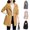 Khaki, variant on Women's Waterproof Rain Jacket Lightweight Raincoat Lined Windbreaker Trench Coat for Outdoor Travel Hiking
