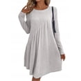 thumbnail image 2 of Women's Bodycon Dress Long Sleeve Sexy Slim Fit Waist Defining Hip Hugging Date Night Dress for Spring Fall Evening Out,Light Gray,XL, 2 of 7