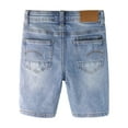 thumbnail image 2 of KIDSCOOL SPACE Baby Denim Shorts,Elastic WaistBand Inside Ripped Stretch Summer Half Bottoms,Light Blue, 4-5 Years, 2 of 7