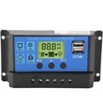 thumbnail image 1 of Charge Controller Regulator, 12V/24V Dual USB Solar Panel Charge Controller, Smart Solar Panel Battery Regulator with LCD Display 10A/20A/30A (YJSS 20, 1 of 5