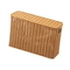 thumbnail image 5 of Cesta organizadora de ratán de imitación portátil con asas, contenedor para artículos diversos. Madera S, 5 of 9