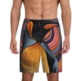 thumbnail image 3 of Lsque Abstract Pattern Penguin Mens Sleep Pajama Shorts,Short Pajama Pants, Cotton Ultra-Soft Knit-4X-Large, 3 of 9