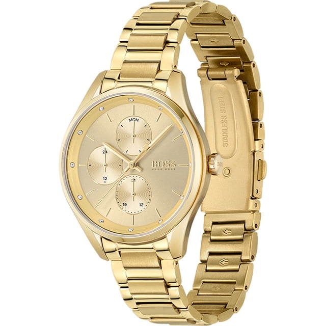 Reloj Hugo Boss Grand Course 1502584 Para Mujer Dorado