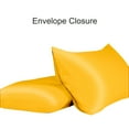 thumbnail image 4 of Flxxie Silk Satin Toddler Pillowcases with Envelope Closure, Ultra Soft Travel Pillow Covers, Small Pillowcases for Kids, Yellow, 14" x 20", 2 Pack, 4 of 5