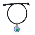 thumbnail image 1 of I Am From Libya Bracelet Leather Rope Wristband Black Jewelry, 1 of 3