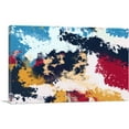 thumbnail image 1 of ARTCANVAS Chery Baby Blue Tan Modern Rectangle Canvas Art Print - Size: 18" x 12" (0.75" Deep), 1 of 9