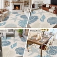 thumbnail image 5 of Summer Marine Life 5x7 Area Rugs for Living Room, Graffiti Corals Blue Shell Conch Sea Starfish Linen Non Slip Floor Mat Washable Low-Profile Indoor Carpet for Bedroom, Dining Room, Bathroom, 5 of 9