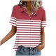 thumbnail image 5 of TaTaai Women's Versatile Short Sleeve Button Front Open Collar Print Top Summer Casual Work Shirt Relaxed Fit Holiday Plus Size Gift, 5 of 6