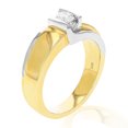 thumbnail image 2 of Vir Jewels 1/2 CTTW Men's Diamond Engagement Ring 18K Yellow Gold and Platinum Size 11 Male Adult, 2 of 4