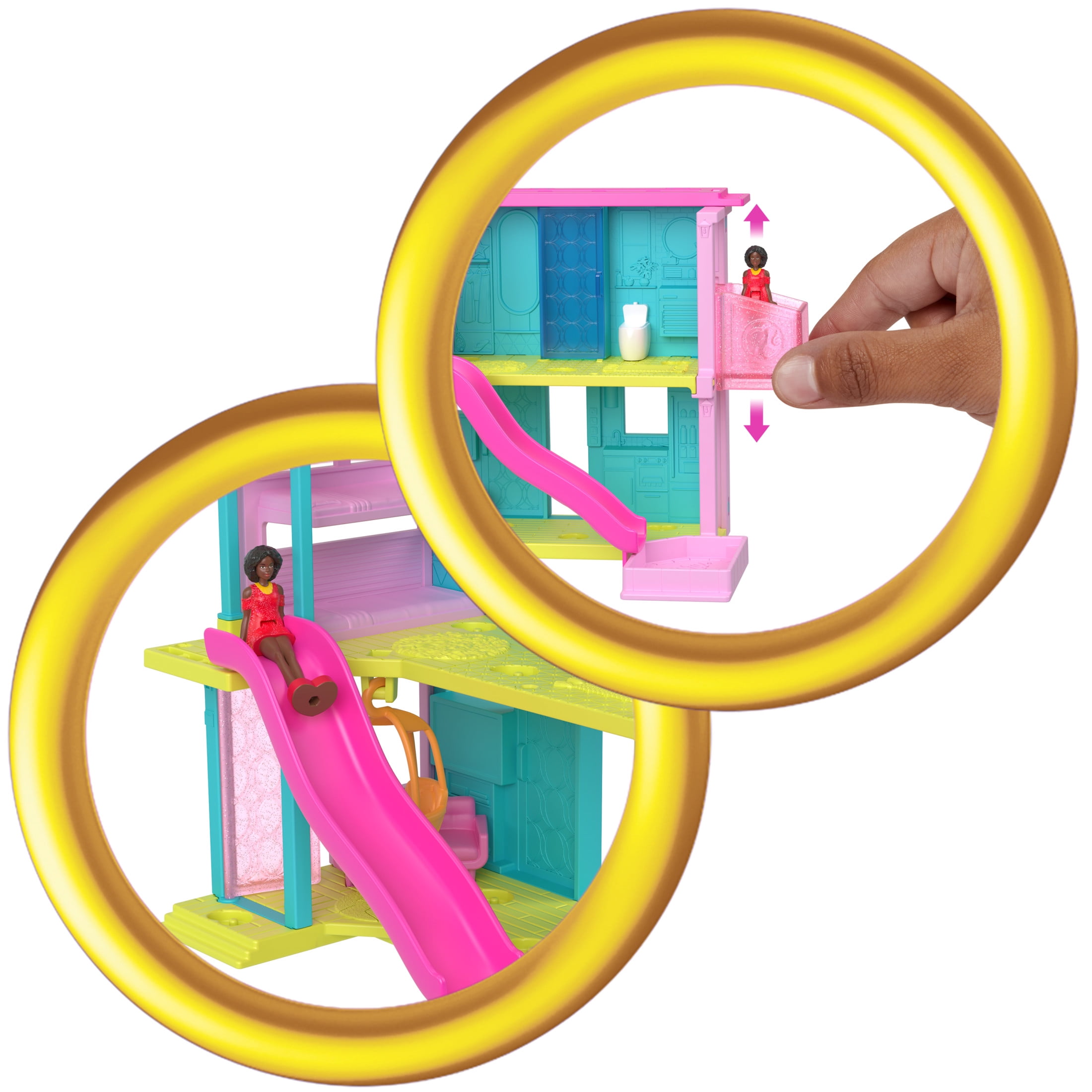 Barbie Mini BarbieLand DreamHouse Including 1.5-Inch Doll, Furniture & Accessories