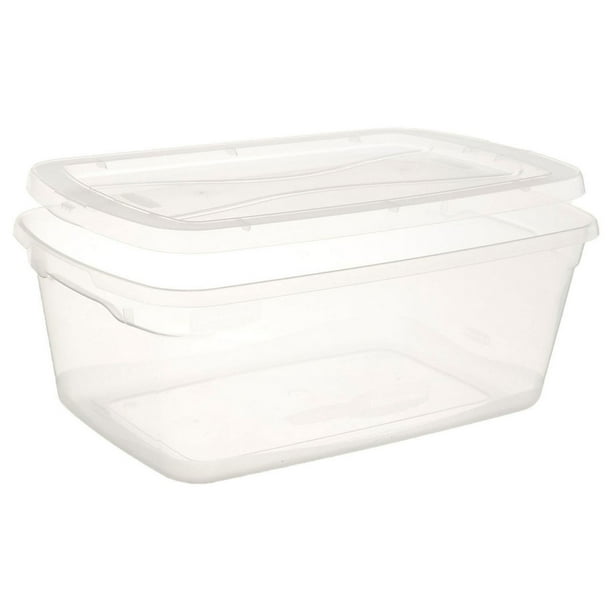 United Solutions RMCC710003 Clear Storage Tote With Lid 71 Quart, 23.7"L x 18.7"W x 12.3"H, Lot