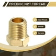 thumbnail image 4 of 2Pack Brass Pipe Fitting, 1/4" OD x 1/8" NPT Male Brass Compression Tube Fitting, Brass Compression Union Connector, Brass Straight Coupling Adapter Fitting Fit 1/4" Pipe, 4 of 6