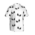 thumbnail image 2 of Black Wings Hawaiian Shirts For Men, Summer Short-Sleeve Relaxed-Fit Button-Down Shirts X-Large, 2 of 9