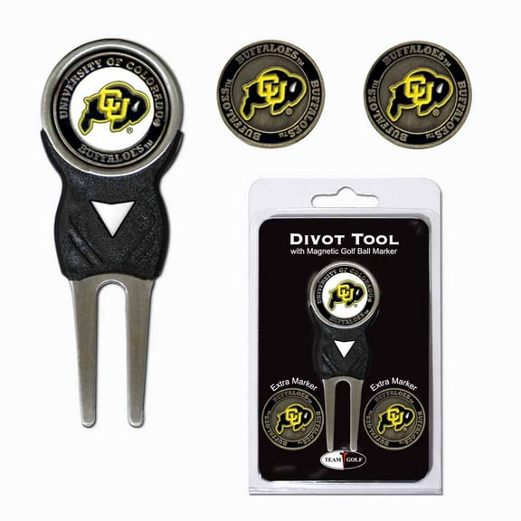 Team Golf NCAA COLORADO Divot Tool Pack With 3 Golf Ball Markers
