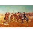 thumbnail image 2 of Shreyvogel, Charles 14x11 Gold Ornate Wood Framed with Double Matting Museum Art Print Titled - Custers Demand, 2 of 4