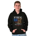 thumbnail image 3 of Wyoming Born and Bred Western Cowboy Men's Big & Tall Graphic Hoodie Brisco Brands 2X, 3 of 5