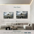 thumbnail image 3 of Elephant Stock Airplane Runway Storm Wall Art - Horizontal Multi Panel Canvas - Living Room Wall Decor - Transportation Multi Panel - Gray And Black Decor - 65" x 42", 3 of 4