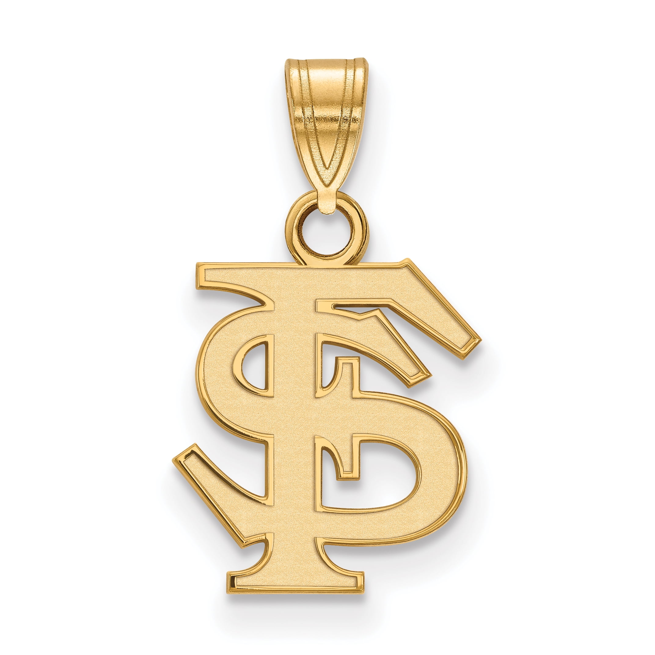 Jewelry Stores Network Florida State University Seminoles FSU Letters Pendant in Sterling Silver 