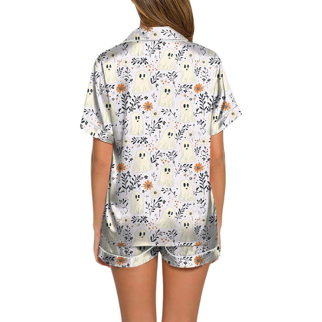 Women's Halloween Printed Short Pajama Set
