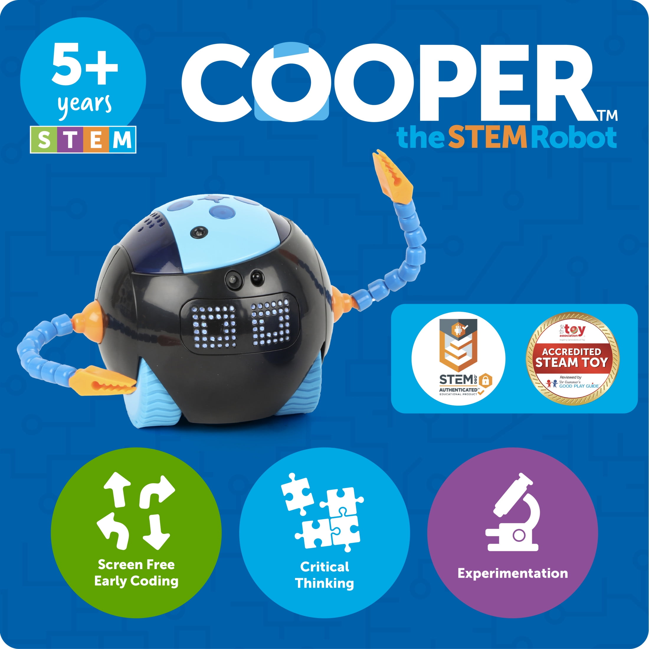 Learning Resources Cooper the STEM Robot, Coding Toy for Kids, Ages 5+