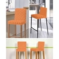 thumbnail image 5 of Orange Stripes Bar Stool Covers Set of 4, Simple Geometric Modern Monochrome Stretch Washable Bar Chair Covers with Backs, Removable Pub Counter Height Chair Cover for Kitchen Dining Room Cafe, 5 of 7