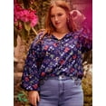 thumbnail image 3 of ELOQUII Elements Puff Long Sleeve, Blouse (Women's Plus), 3 of 5
