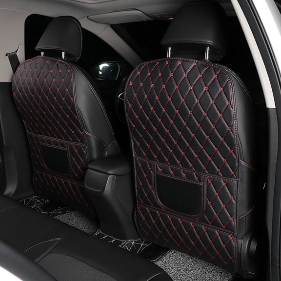 Costyle PU Leather Protector Cover Car Seat Back Anti Kick Pad Mat Universal Accessories, 1PC