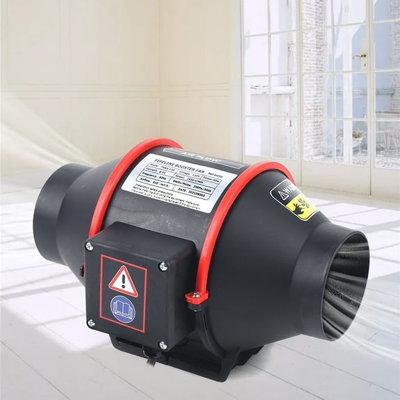 Wall Mount Air Duct Fan 40W Pure Copper Motor, 182CFM Quiet Ventilation Fan with 30dB Low Noise, IP2X Rated for Bathroom Kitchen Office – 110V