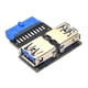 thumbnail image 4 of Adaptador USB A de 19 pines a tipo C para WINDOWS/LINUX/MAC (doble A a la izquierda a la derecha), 4 of 5