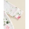 thumbnail image 7 of Nygoyerh Newborn Girls 1 Pieces Romper Floral Print Zipper Bodysuits Long Sleeve Crew Neck Jumpsuits Infant Clothing 3M 6M 12M 18M, 7 of 7