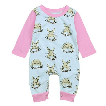 

2024 New Infant Girls Baby Boys Owl Romper Easter Bunny Print 1Pieces Baby Clothes Baptism Jumpsuit Romper Rabbit Playsuit 3 Month Boy Button up Outfits Clothes 0-18 Months Toddler Girl Romper Baby