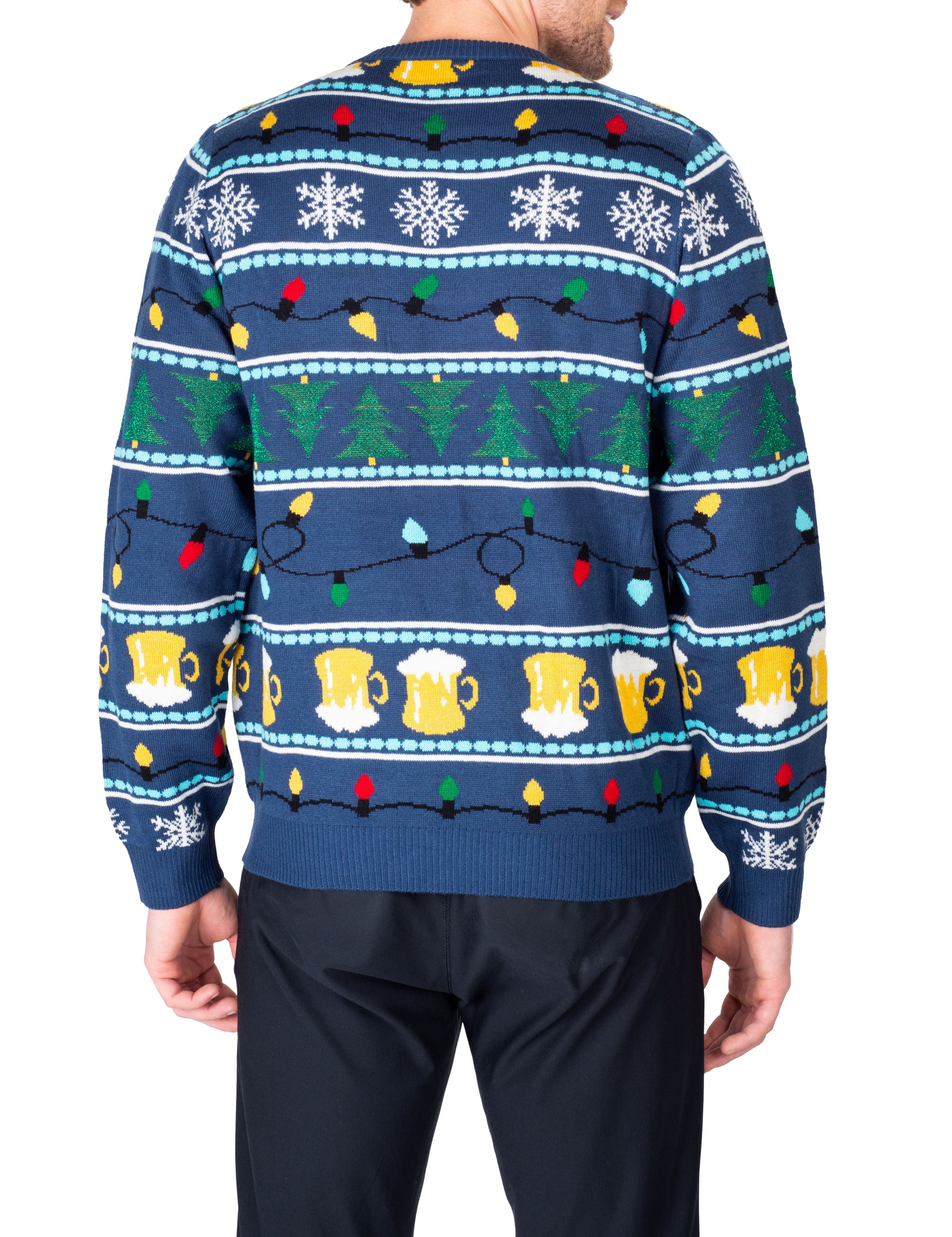 SLEEPHERO Men's Ugly Sweater Winter Holidays Ugly Christmas Sweater Holiday Party Men’s Knit Pullover Sweater Funny Fairisle Small