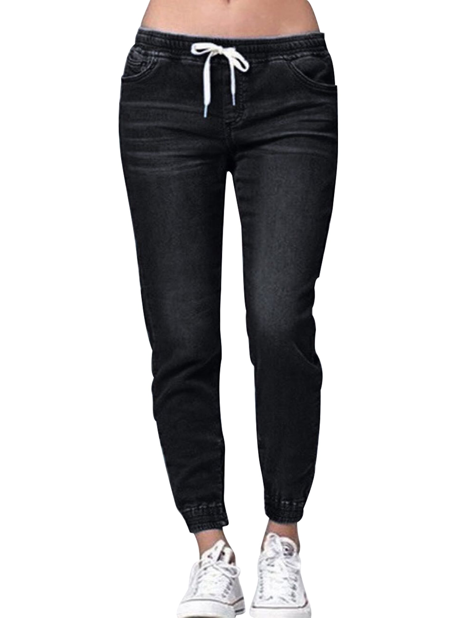 plus size drawstring jeans