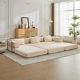 thumbnail image 3 of Weetoo Sleeper Sofa Bed 3 Seat Convertible Sectional Sofa Couch with Pillows for Living Room, 3 of 10
