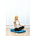 thumbnail image 3 of Leewadee Foldable Floor Mattress – 2 in 1 Floor Meditation Mat for Yoga and Relaxation, Seating Futon with Kapok,  Light Blue, 3 of 9
